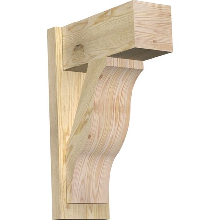 Ekena Millwork Funston Block Rough Sawn Outlooker, Douglas Fir, 8"W x 18"D x 26"H OUT08X18X26FST05RDF